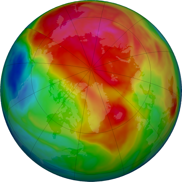 Arctic ozone map for 15 February 2018